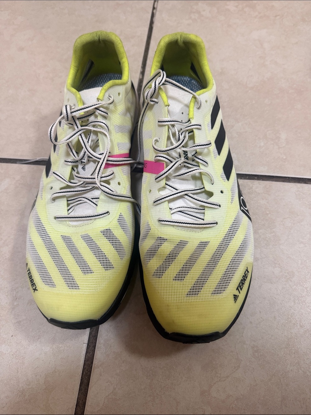 adidas TERREX Women's Neon Yellow Lace-Up Trail Runners